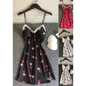 Dámská erotická košilka Saténová Valentýnka L/XL Barva: Bílá