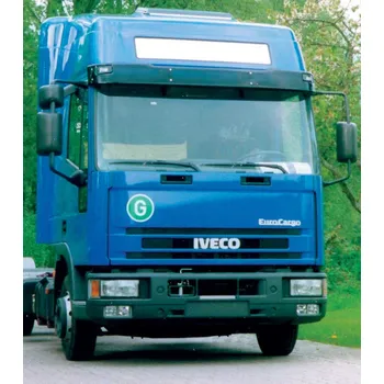 Plexi ofuk oken Sluneční clona Iveco/Eurocargo -04/2003,high roof or roof spoiler art. 5039AB/komplet (kompletní clona - akrylová část s montážní sestavou)
