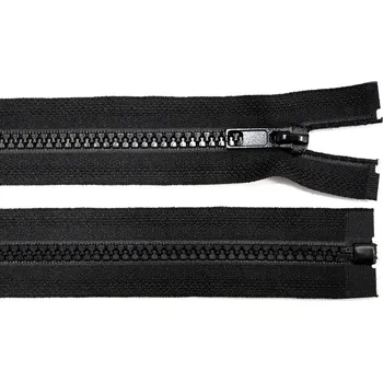Zip Kostěný zip šíře No 5 délka 150 cm bundový černý MAD, barva Černá