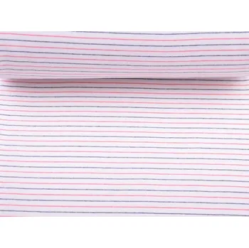 Náplet pruhovaný - sv. červené proužky s černými 31133