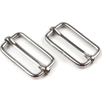 Posunovač na popruhy šíře 25 mm na koženou galanterii POL, barva Nikl