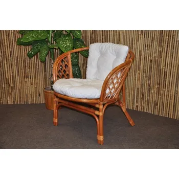 Podsedák Polstr na křeslo BAHAMA bílý