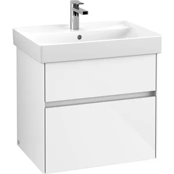 Koupelnový nábytek Villeroy & Boch Collaro skříňka pod umyvadlo, 60,4x44,4x54,6 cm, 2x zásuvka, Glossy White (C00900DH)