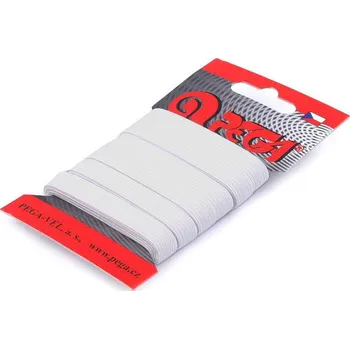 Prádlová pruženka na kartě šíře 9 mm, barva 1 bílá