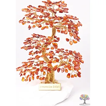 Drahý kámen Magieprirody.cz Jantar stromeček štěstí 20 cm - A4 - #133