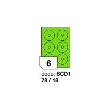 Samolepící etiketa Zelené fluo etikety Rayfilm R0130.SCD1F, 78x18 mm, 1.000 listů A4, 6000 etiket