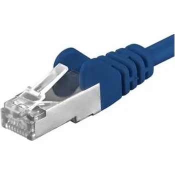 Síťový kabel PREMIUMCORD Patch kabel CAT6a S-FTP, RJ45-RJ45, AWG 26/7 7m modrá