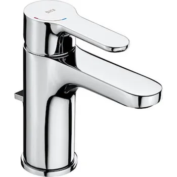 Vodovodní baterie Roca L20 umyvadlová stojánková baterie páková, výška 14,2 cm, s výpustí, chrom (A5A3A09C00)