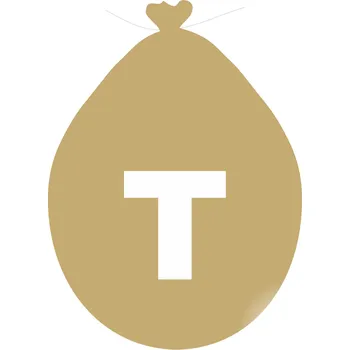 Balónek Balónek písmeno T zlaté balonky.cz ZT