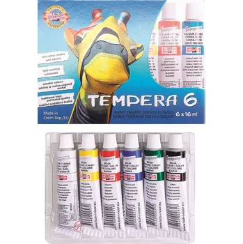 Vodová barva Souprava školních temperových barev 6 ks, KOH-I-NOOR