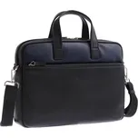 Pánská kožená taška na notebook Hexagona 686291 černomodrá 13"