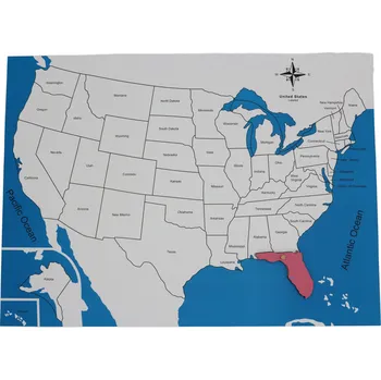 Moyo Montessori kontrolní mapa USA nová - s popisky