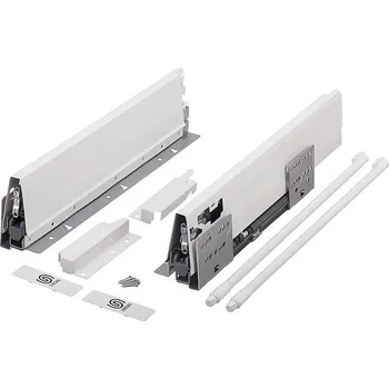 Zásuvkový kontejner Strong výsuv StrongBox 350/204mm, bílý, jeden kulatý reling