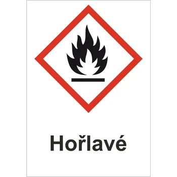 Značení Hořlavé samolepící vinylová fólie A8 (74 x 52 mm)