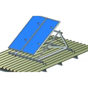montážní sada pro solární panel Set konstrukce pro 16 panelů 4kW, pro ploché střechy s nastavitelným úhlem sklonu 15 - 45° (Střešní konstrukce pro solární panely)