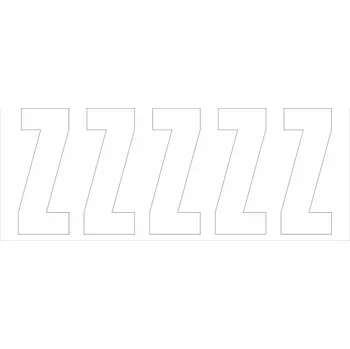 Samolepící etiketa Samolepicí Z bílá samolepící vinylová fólie arch 5 ks - písmena 75 mm