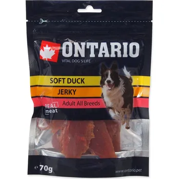 Pamlsek pro psa 10ks ONTARIO pochoutka Soft Duck Jerky 70g