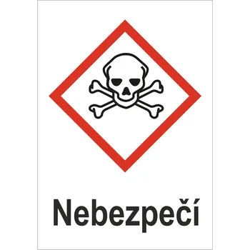 GHS 06 Toxické - Nebezpečí samolepící vinylová fólie A5 (210 x 148 mm)