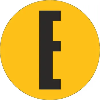 Samolepící etiketa Podlahové písmeno - E podlahové samolepky průměr 200 mm