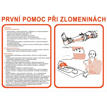Pravidla první pomoci První pomoc při zlomeninách plast 0,5mm A3 (420 x 297 mm)