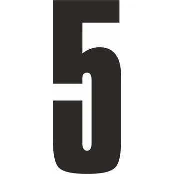 Samolepící etiketa Číslo na plastu - 5 plast 3 mm 120x220mm