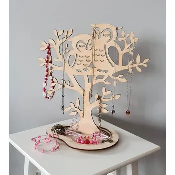 Šperkovnice Stojan na šperky Strom dvě sovy