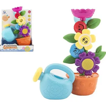 Hračka pro nejmenší Teddies Mlýnek do vany kytička 24 cm