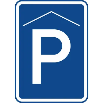 Dopravní značka Kryté parkoviště Dopravní značka 500x700 mm