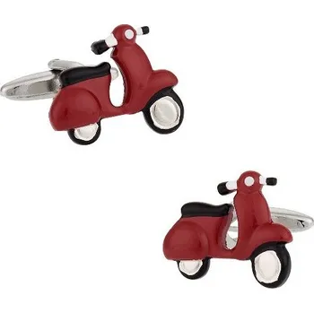 Manžetový knoflíček Manžetové knoflíčky skútr Vespa Červená