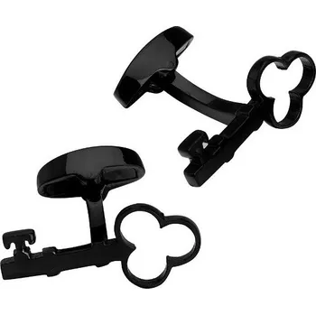 Manžetový knoflíček Manžetové knoflíčky klíč k zámku, starý klíč, pro kastelána Černá