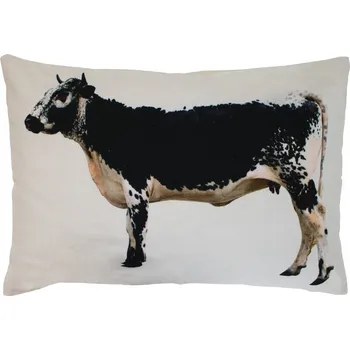 Dekorativní polštářek Plátěný polštář s krávou Vosgienne - 50*35*15cm