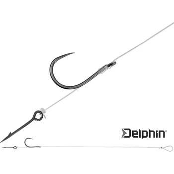Rybářský háček Feederový návazec Delphin FLR Sting SMUTER / 6 ks délka: 8 cm/háček 8
