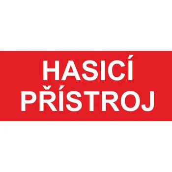 Hasicí přístroj - text Plast 210 x 90 mm