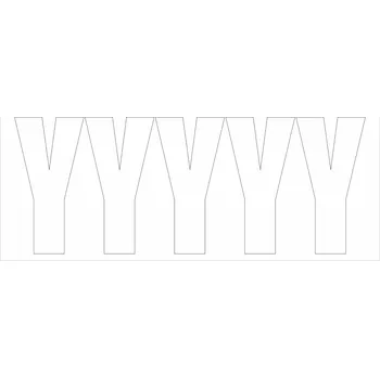 Samolepící etiketa Samolepicí Y bílá samolepící vinylová fólie arch 5 ks - písmena 75 mm