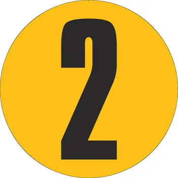 Speciální papír Podlahové číslo - 2 podlahové samolepky Průměr 300mm