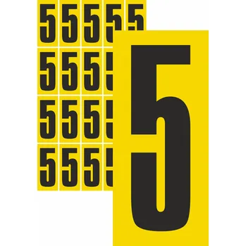 Samolepící etiketa Čísla samolepicí 5 samolepící vinylová fólie velikost znaku 95 mm