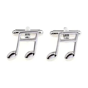 Manžetový knoflíček Manžetové knoflíčky nota dvoudobá Stříbrná