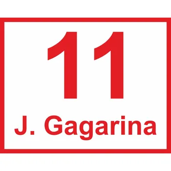 Číslo orientační - 1 plast 5 mm 200 x 160 mm