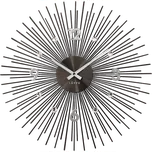 Černé antracitové hodiny se stříbrnými detaily LAVVU CRYSTAL Lines LCT1143 - POSLEDNÍ KS Domažlice (Černé antracitové hodiny se stříbrnými detaily LAVVU CRYSTAL Lines LCT1143)