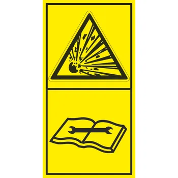 Nebezpečí výbuchu - Prostuduj technickou příručku samolepící vinylová fólie 168 x 88 mm