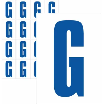Papír Písmena samolepící modrá G samolepící vinylová fólie velikost znaku 150 mm