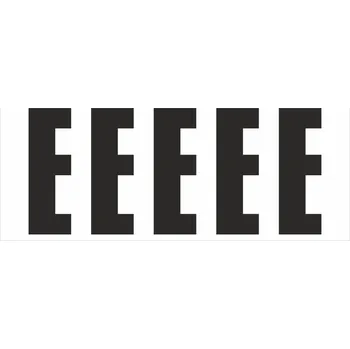 Samolepící etiketa Samolepicí E černá samolepící vinylová fólie velikost znaku 300 mm