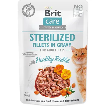 Krmivo pro kočku Brit Care Cat Sterilized Fillets in Gravy with Healthy Rabbit 85 g