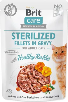 Krmivo pro kočku Brit Care Cat Sterilized Fillets in Gravy with Healthy Rabbit 85 g