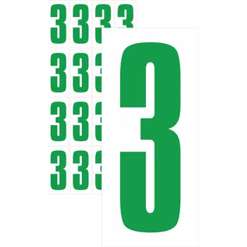 Speciální papír Čísla samolepicí 3 zelená samolepící vinylová fólie velikost znaku 95 mm