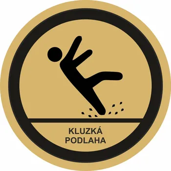 Speciální papír Kluzká podlaha - zlatá mat samolepící vinylová fólie 90x90 mm