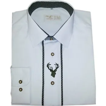 Pánská košile Luko 162111 myslivecká košile s dlouhým rukávem s výšivkou Velikost: 47,