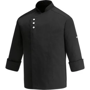 Gastro oděv EGOchef Kuchařský rondon METAL BLACK - dlouhý rukáv XXXL E-2079002C3XL