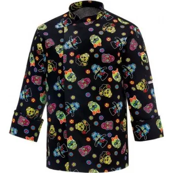 Gastro oděv EGOchef Kuchařský rondon smrtky Mexico 100% bavlna - dlouhý rukáv S E-2029148AS