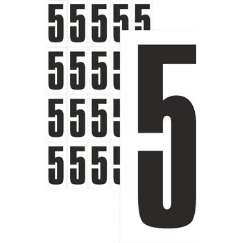 Samolepící etiketa Čísla samolepící 5 černá samolepící vinylová fólie velikost znaku 200 mm